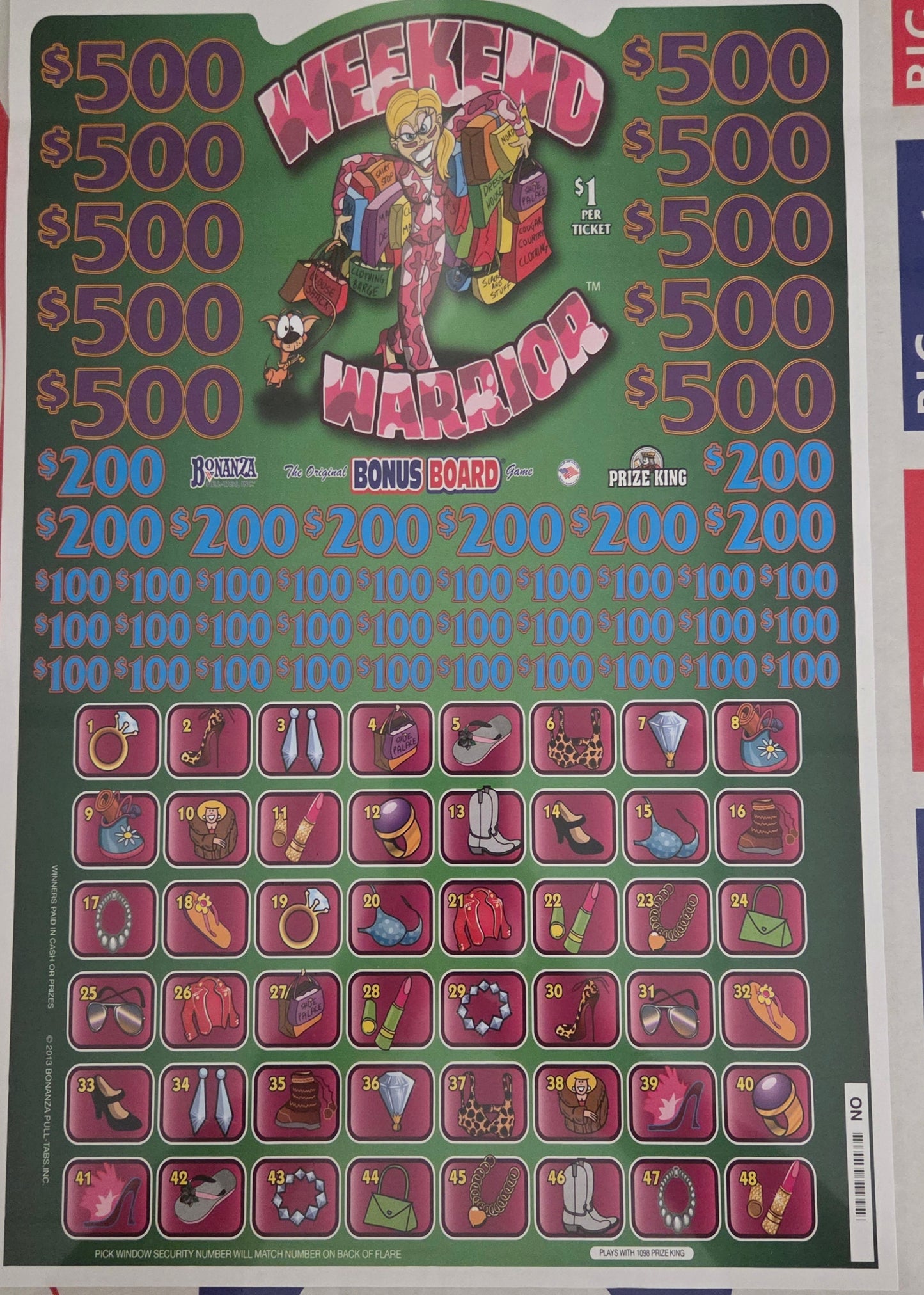 Weekend Warrior 396ct Bonus Board Pull Tabs