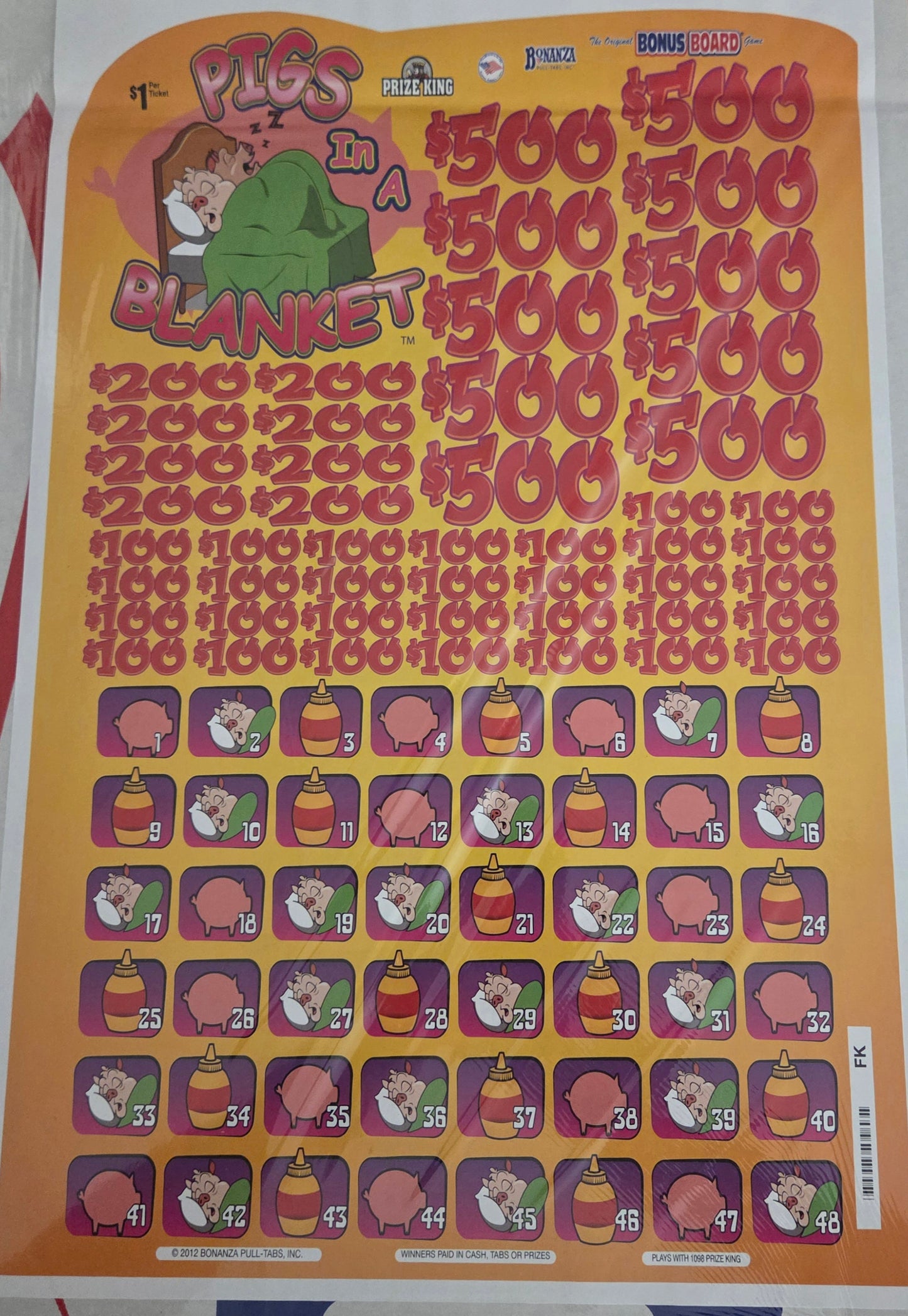 Pigs In A Blanket 396ct Subset Bonus Board Pull Tabs