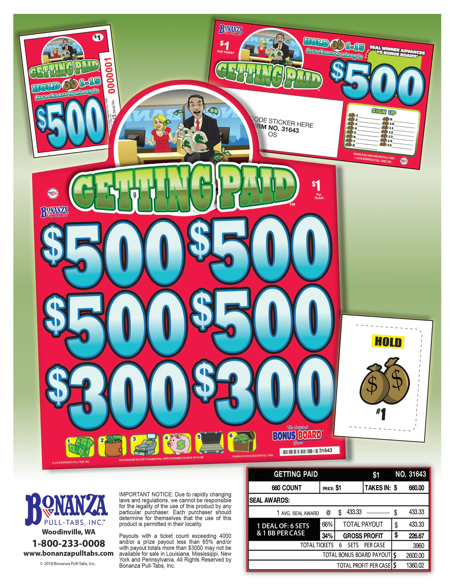 gettin paid pull tabs