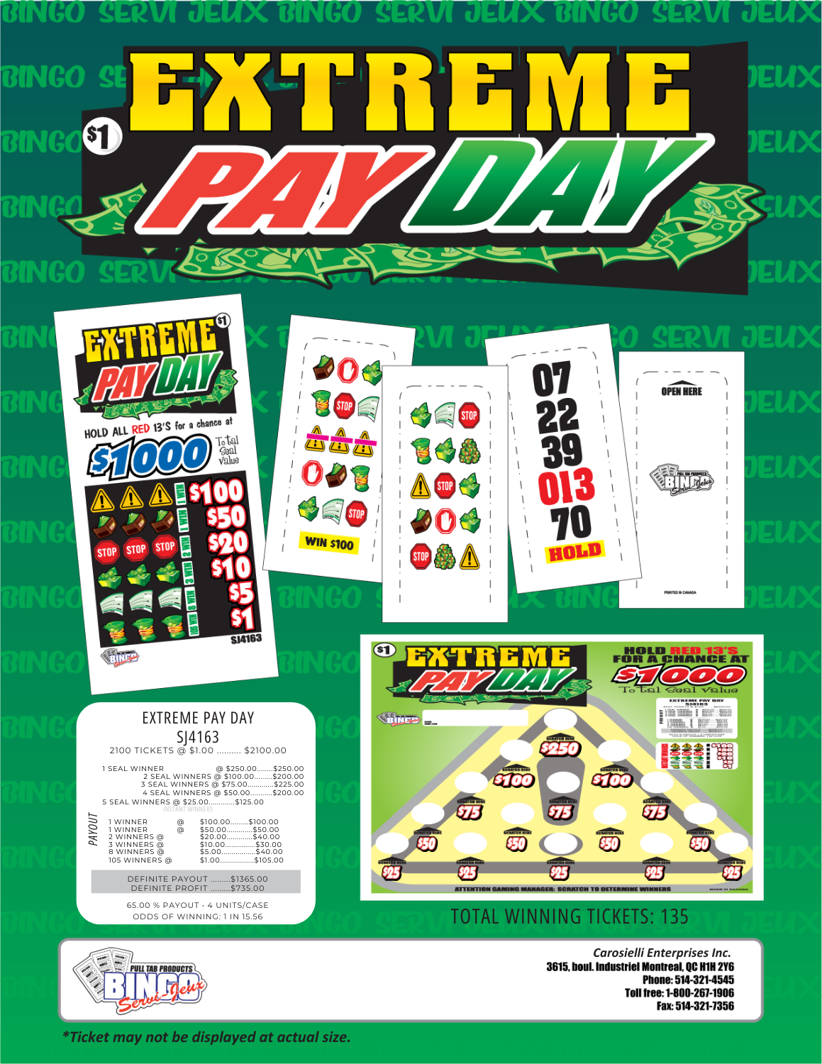 extreme pay day pull tab