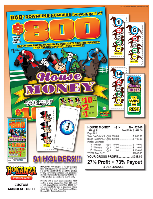 house money pull tab