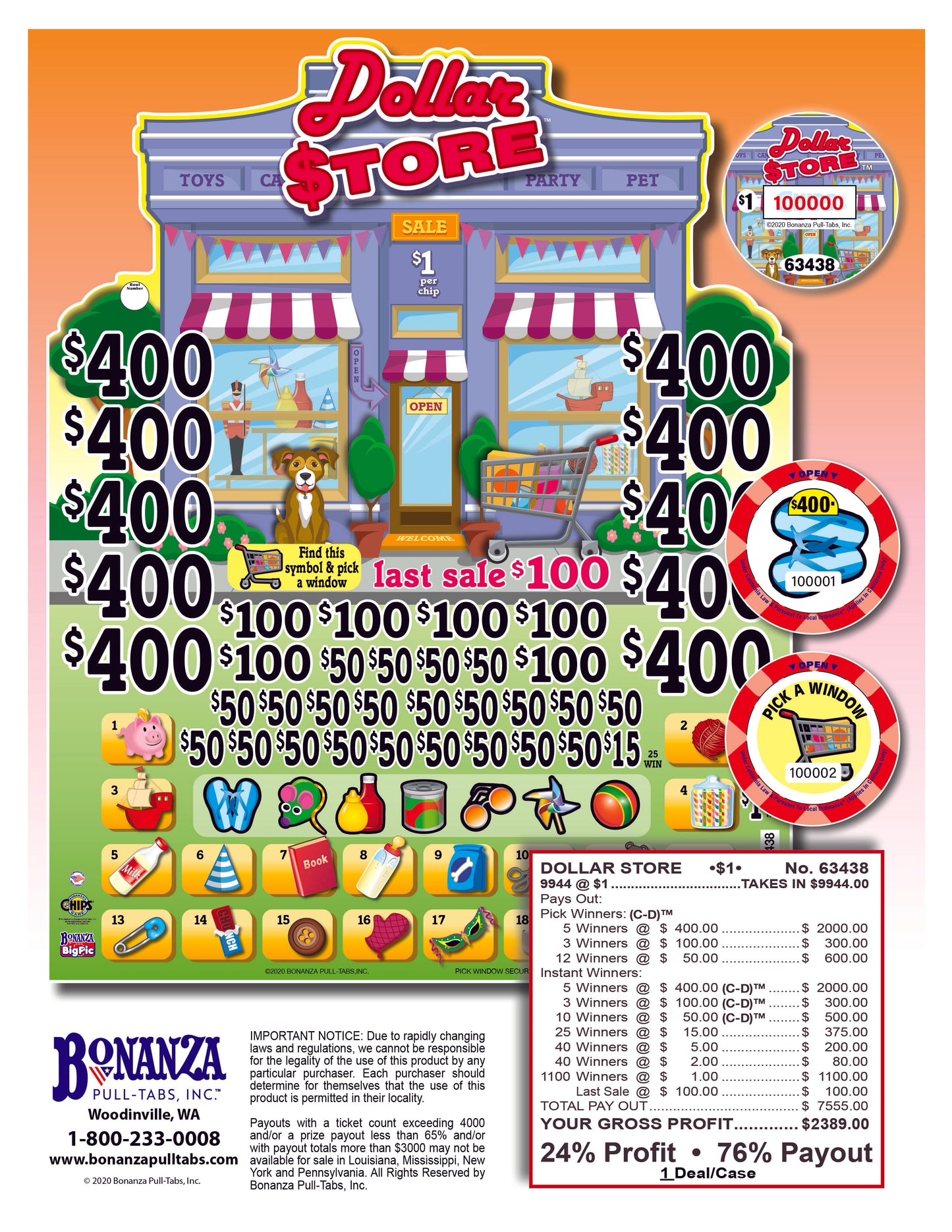 dollar store pull tab