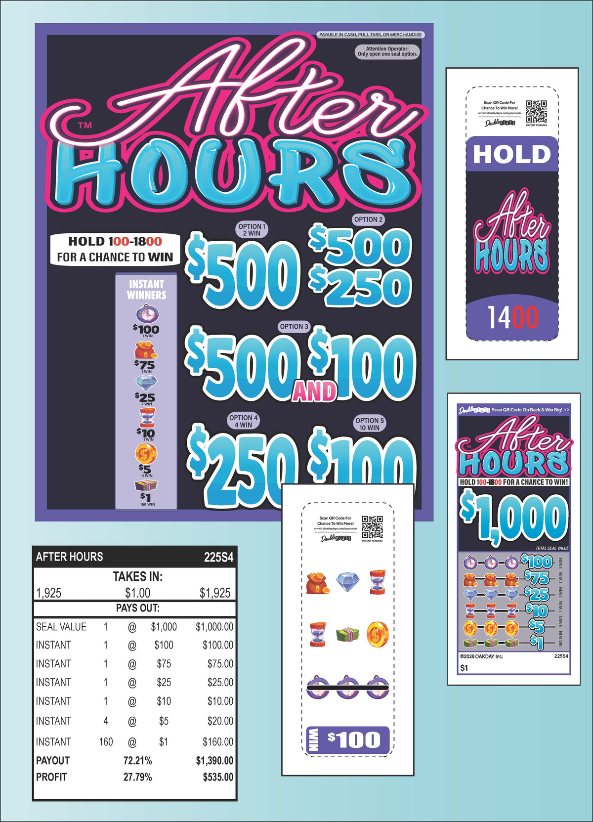 After Hours 1925ct Seal Game Pull Tabs