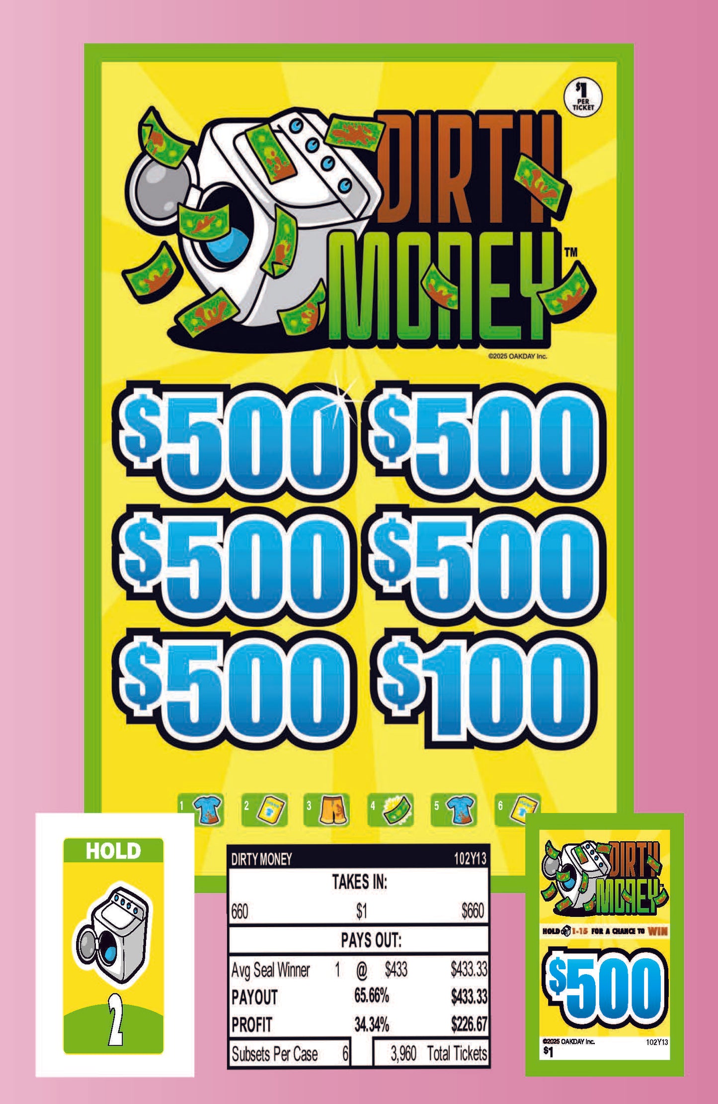 Dirty Money 660ct Subset Bonus Board Pull Tabs