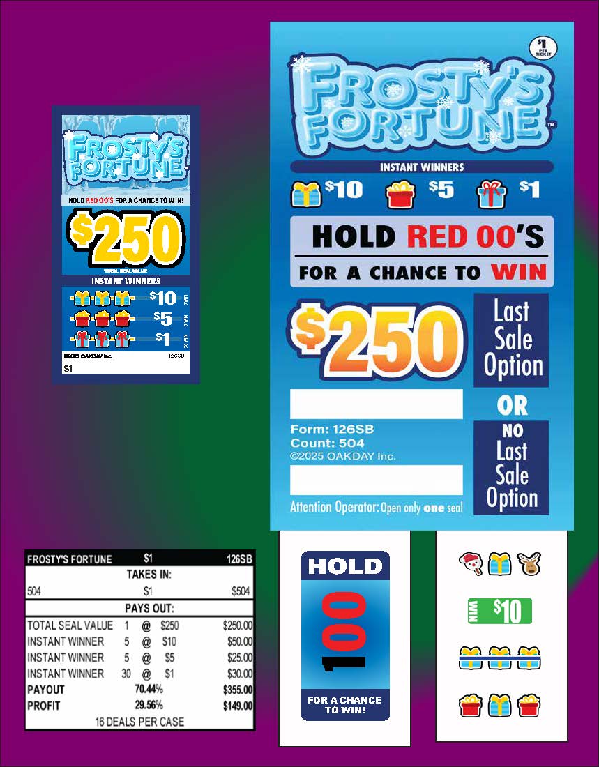 Frosty's Fortune 504ct Seal Game Pull Tabs