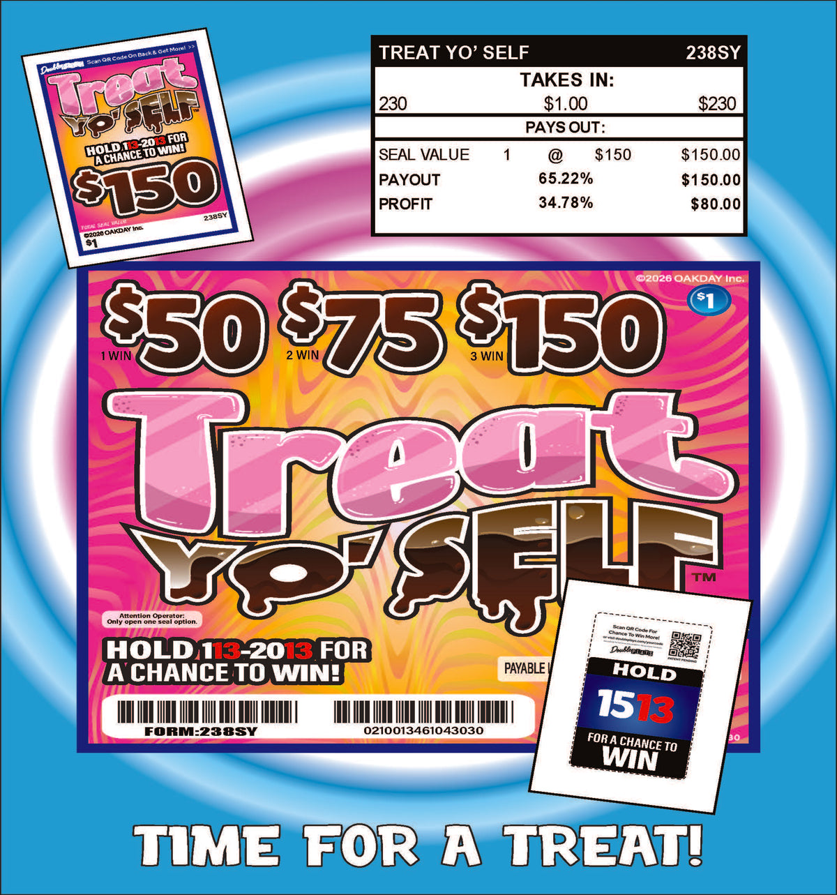 Treat Yo Self 230ct Seal Game Pull Tabs