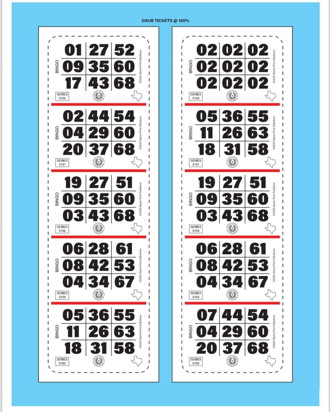 Power Pink Diamonds 1440ct Bingo Strip Pull Tabs