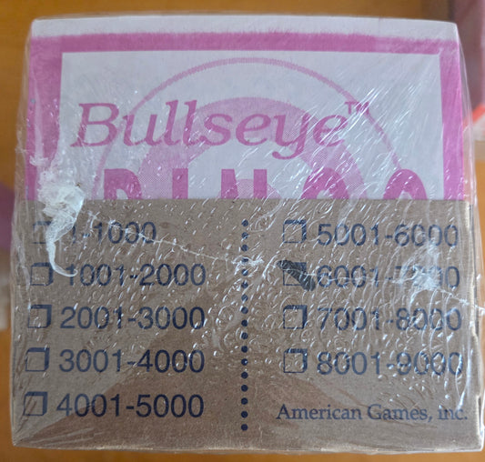 Purple 1on Bullseye Covered Bingo Paper 1000 Cards