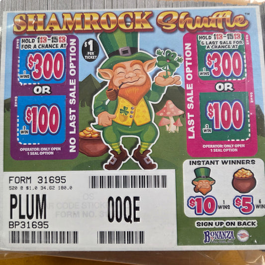 Shamrock Shuffle 520ct Seal Game Pull Tabs