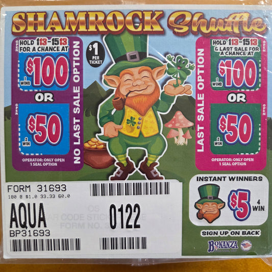 Shamrock Shuffle 180ct Seal Game Pull Tabs