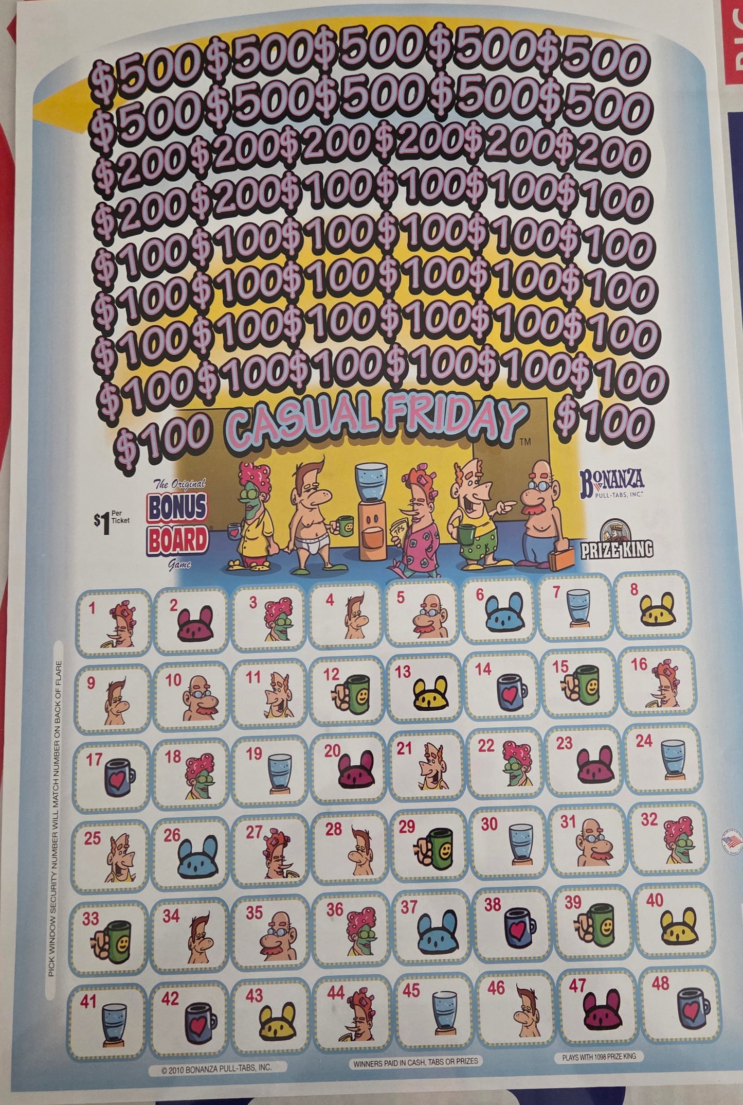 Casual Friday 396ct Bonus Board Pull Tabs
