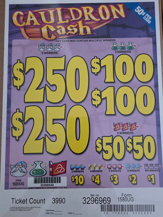Cauldron Cash $0.50 Instant Pull Tabs