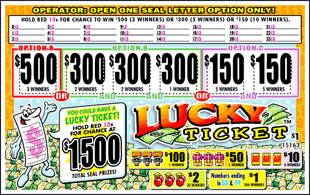 Lucky Ticket 2700ct Seal Game Pull Tabs