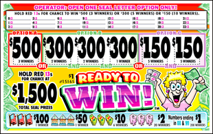Ready To Win 2700ct Seal Game Pull Tabs