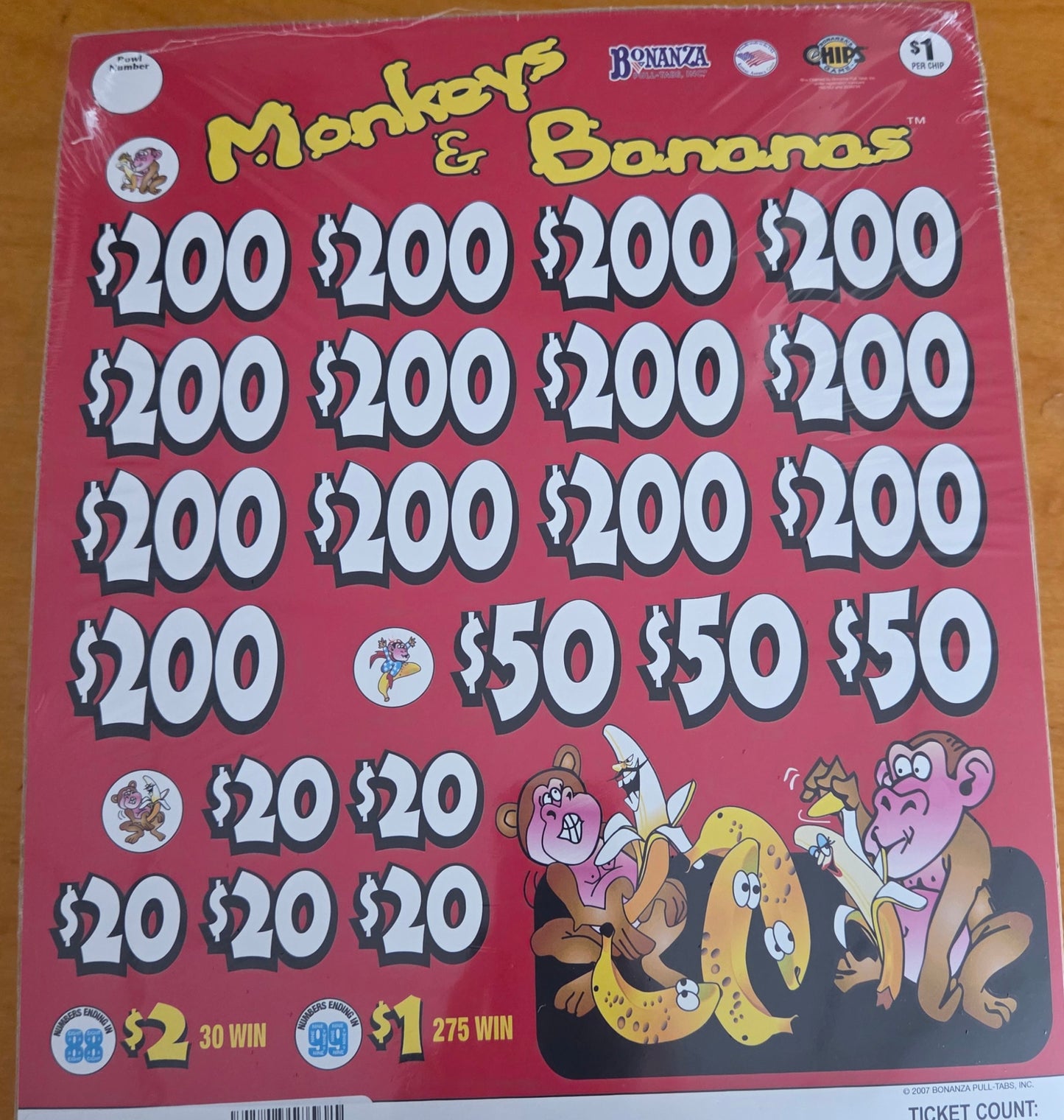 Monkey & Bananas 3955ct Chip Pull Tabs