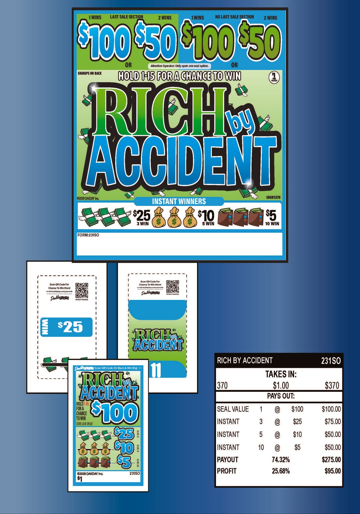 Rich By Accident 370ct Seal Game Pull Tabs