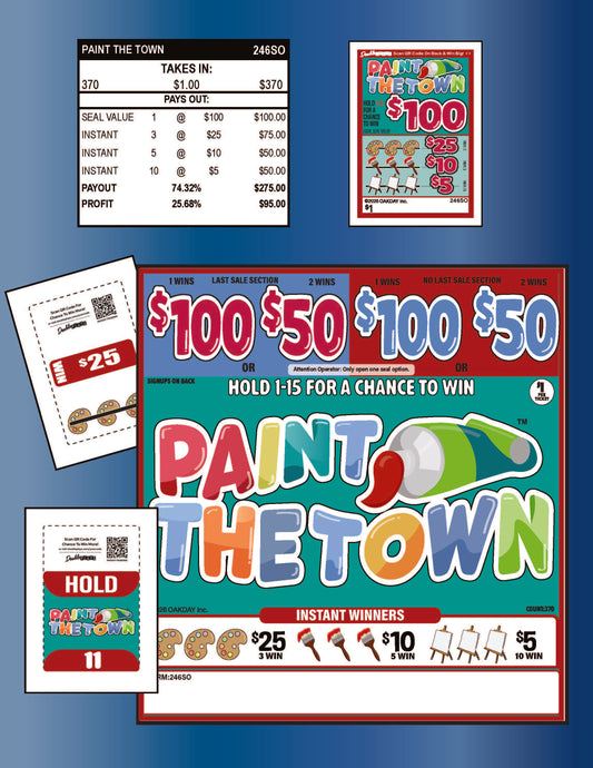 Paint The Town 370ct Seal Game Pull Tabs