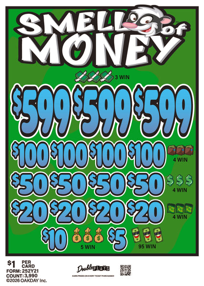 Smell of Money $1 3990ct 3-$599 Instant Pull Tabs