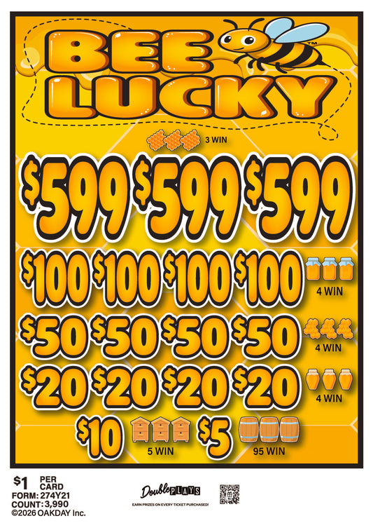 Bee Lucky $1 3990ct 3-$599 Instant Pull Tabs