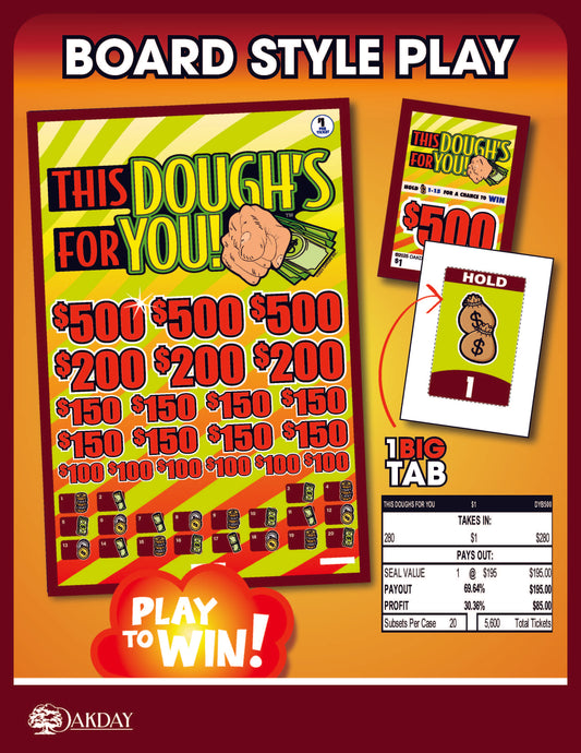 This Dough's For You 280ct Subset Bonus Board Pull Tabs