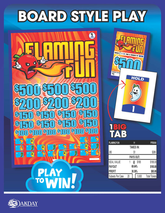 Flaming Fun 280ct Subset Bonus Board Pull Tabs