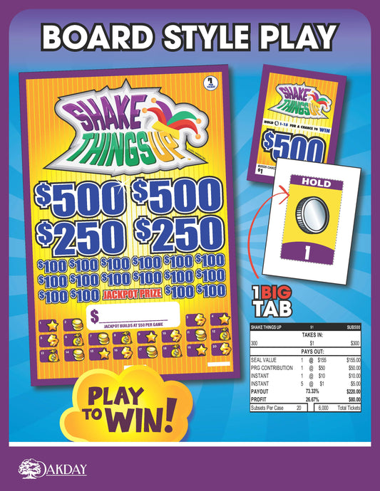 Shake Things Up 300ct Subset Bonus Board Pull Tabs