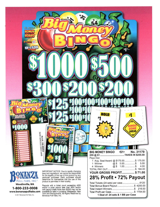Big Money Bingo Pull Tabs