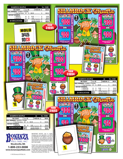 Shamrock Shuffle 520ct Seal Game Pull Tabs