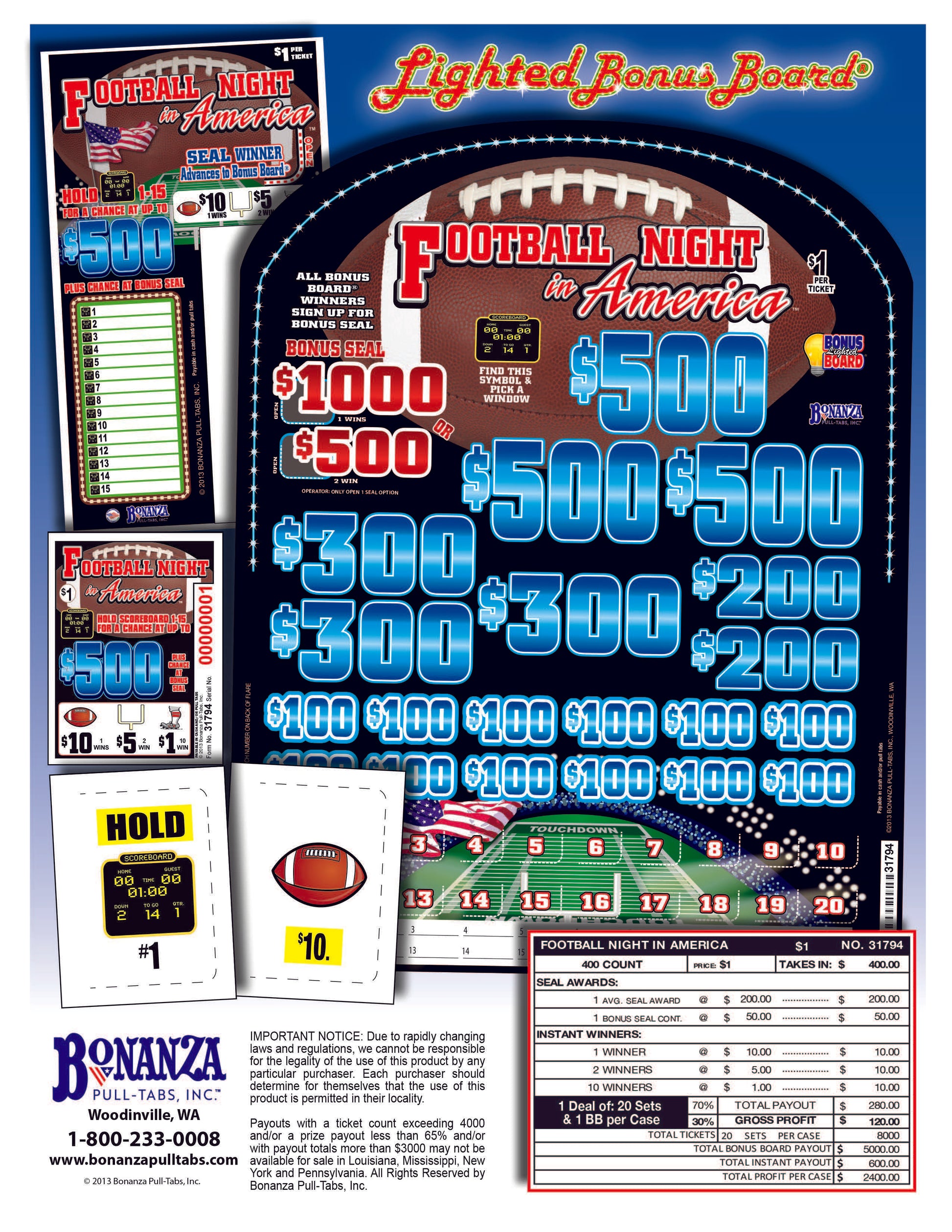 football night in america pull tabs