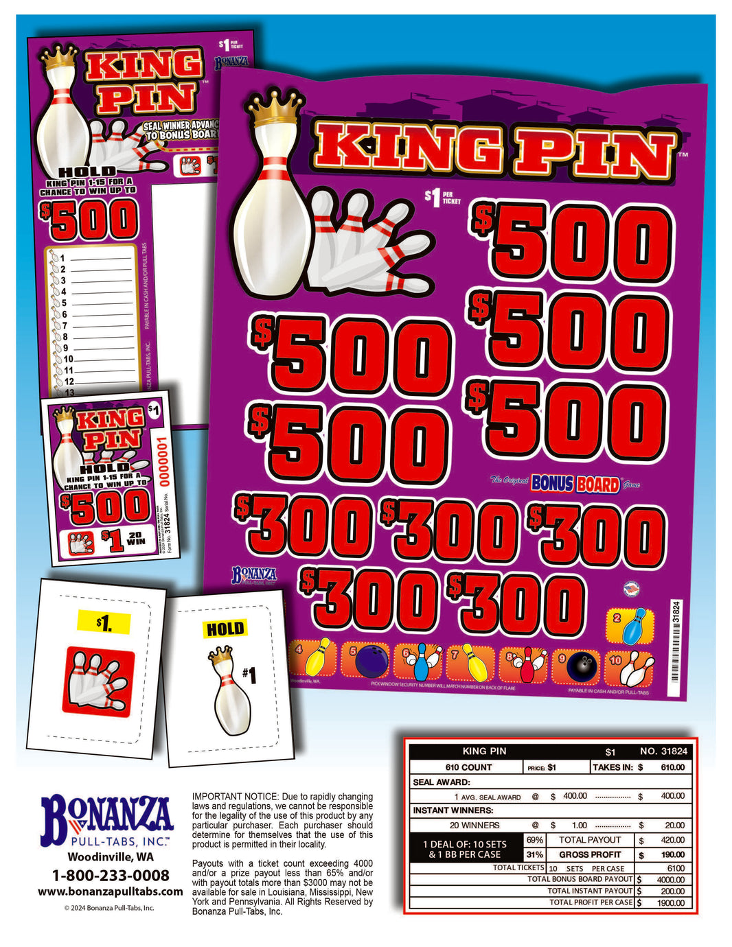 Bonus Pin Bonus Board Pull Tabs – YoungCoLLC