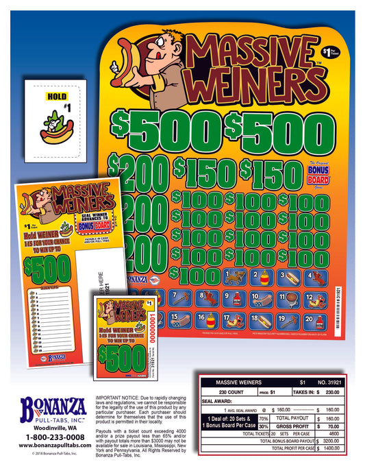 Massive Weiners 230ct Subset Bonus Board Pull Tabs