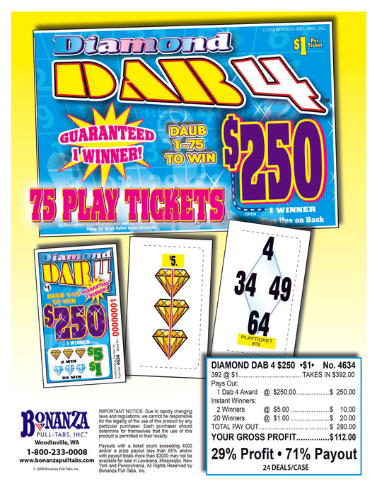 Diamond Dab 4 392ct Daub Game Pull Tabs