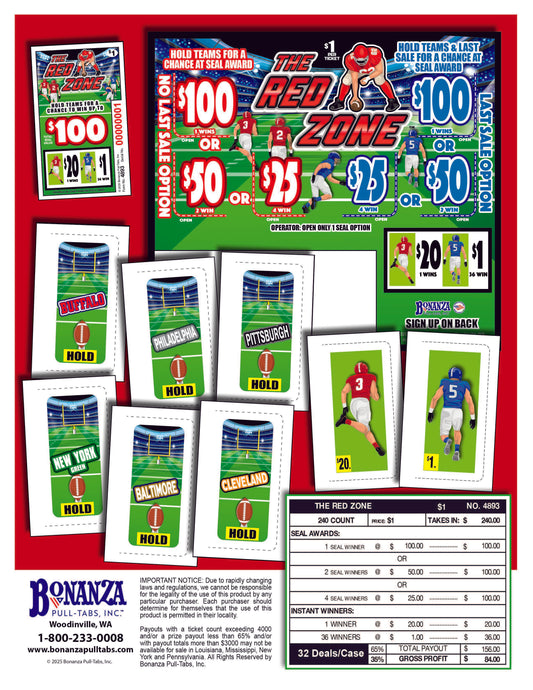The Red Zone 240ct Seal Game Pull Tabs