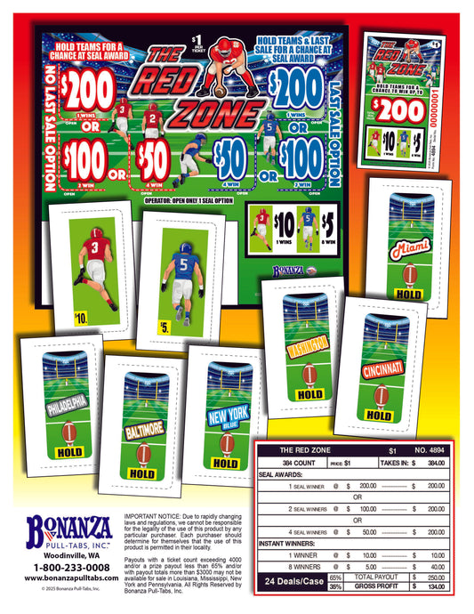 The Red Zone 384ct Seal Game Pull Tabs