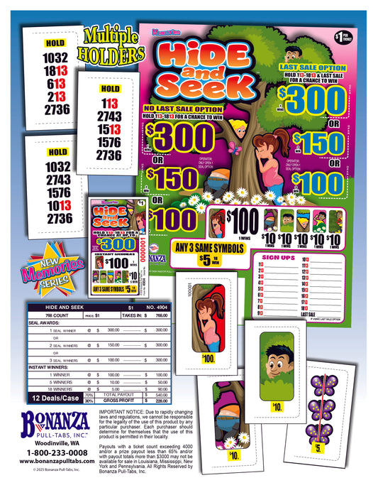 Hide and Seek 768ct Seal Game Pull Tabs