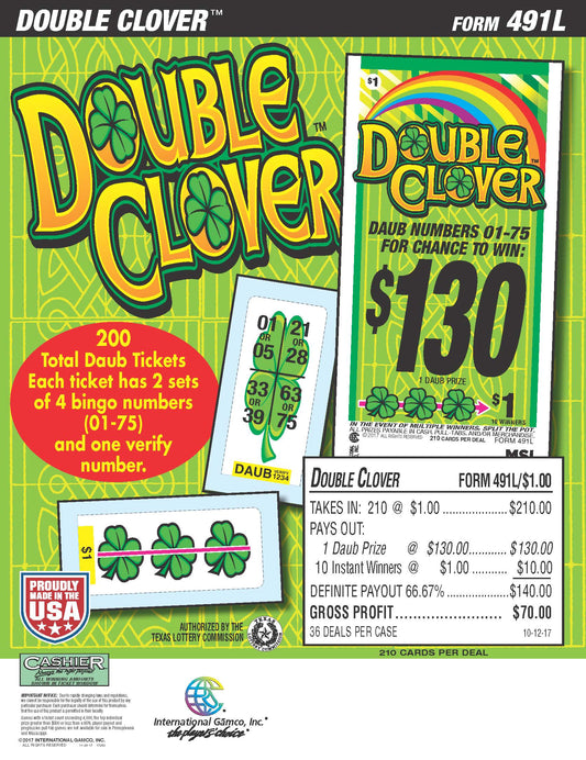 Double Clover 210ct Daub Ticket Pull Tabs