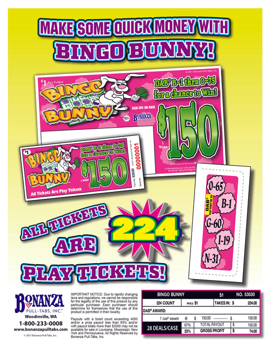 Bingo Bunny Pull Tabs