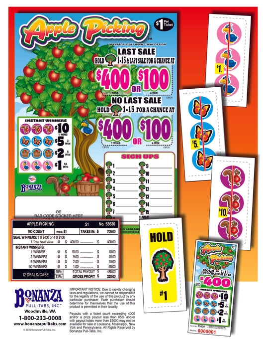 Apple Picking 700ct Seal Game Pull Tab