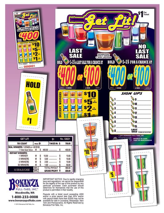 Get Lit 700ct Seal Game Pull Tabs