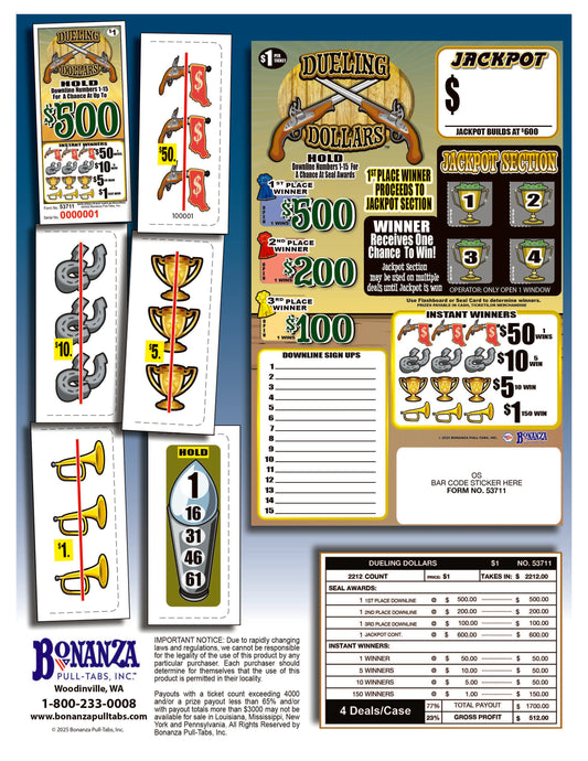 Dueling Dollars 2212ct Seal Game Pull Tabs