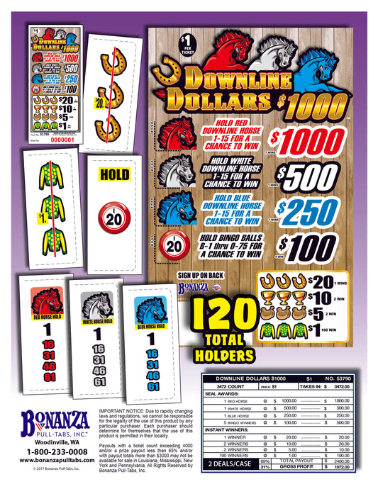 Downline Dollars $1000 3472ct Seal Pull Tabs