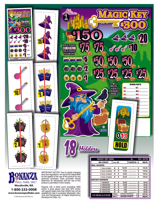Magic Key $300 952ct Climber Seal Game Pull Tabs