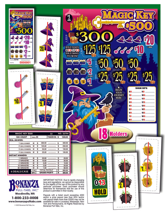 Magic Key 1344ct Climber Seal Game Pull Tab