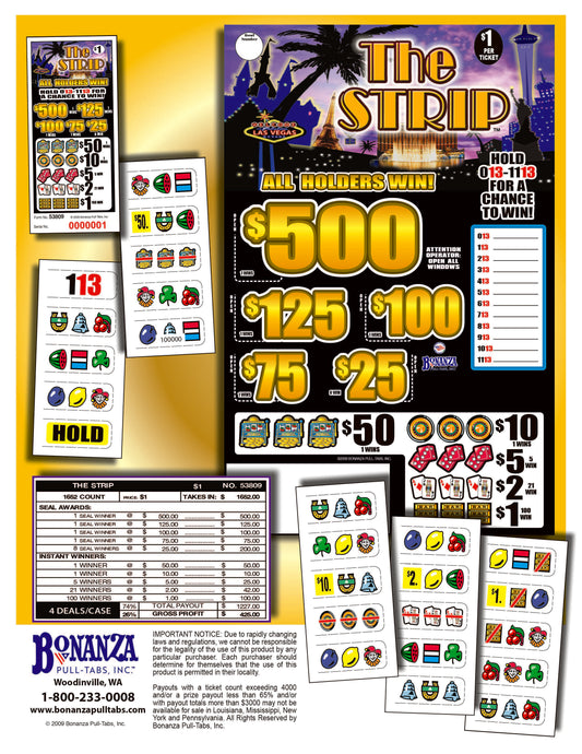 The Strip 1652ct Seal Game Pull Tabs