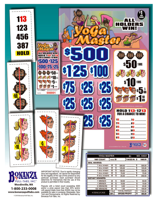 Yoga Master 1680ct Seal Game Pull Tabs