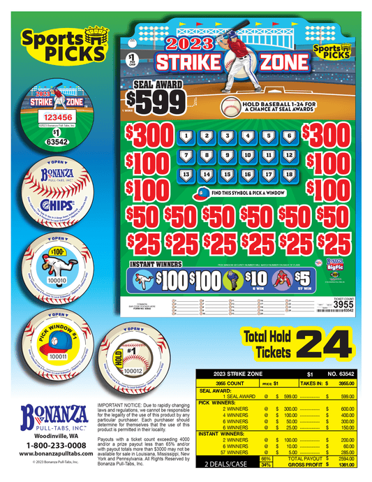 strike zone pull tabs