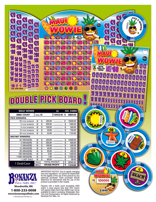 Maui Wowie 50624ct Chip Pull Tabs