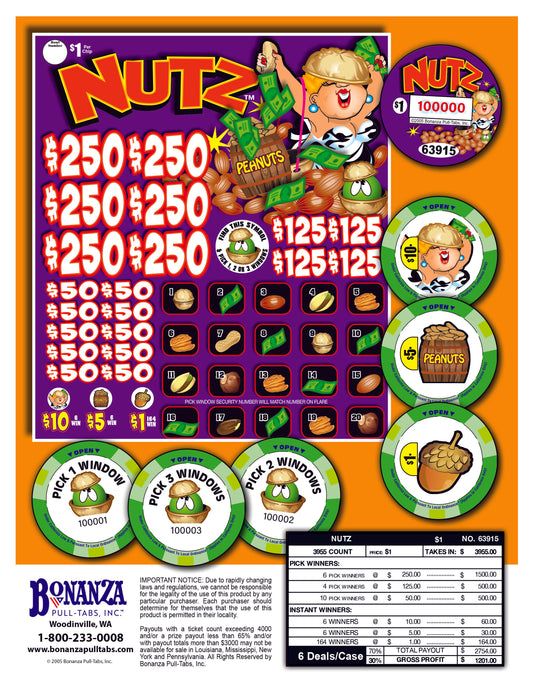Nutz 3955ct Chip Pull Tabs