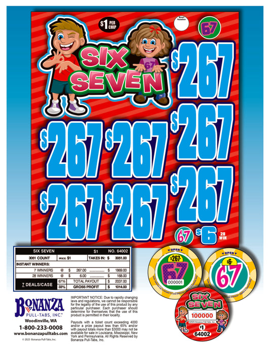 Six Seven 3051ct Chip Pull Tabs