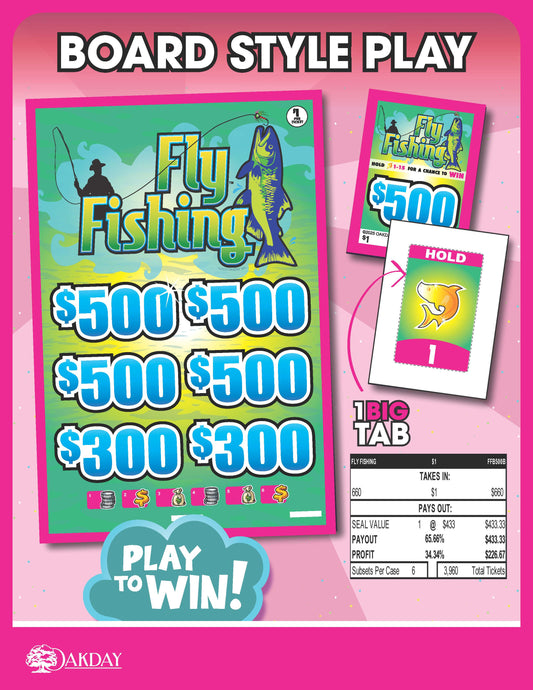 Fly Fishing 660ct Subset Bonus Board Pull Tabs